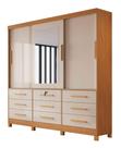 Guarda Roupa Athenas 3P C/Esp Nature/Off White Bianchi