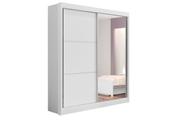 Guarda Roupa Athenas Ripado Solteiro 2 Portas 3 Gavetas D Doro BRANCO LISO