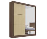 Guarda Roupa Athenas Ripado Solteiro 2 Portas 3 Gavetas D Doro CASTANHO COM LINHO
