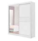 Guarda Roupa Athenas Ripado Solteiro 2 Portas 3 Gavetas DDoro BRANCO RIPADO