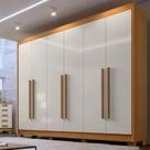 Guarda Roupa Athos Cinamomo Off White 6 Portas 7 Gavetas DDoro D Doro Móveis