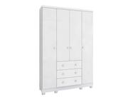 Guarda Roupa Bebê Moveis Peroba Junior 04 portas 03 gav MDF