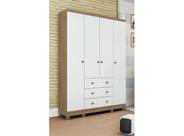 Guarda Roupa Bebê Moveis Peroba Junior 04 portas 100% MDF