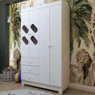 Guarda-Roupa Bebê Submarino 4 Portas 3 Gavetas Branco - Panorama Móveis