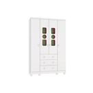 Guarda Roupa Bebê Tedy c/ 4 Portas e 3 Gavetas Branco - Peroba