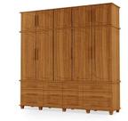 Guarda Roupa Berlim 5 Portas 12 Gavetas Carvalho New - Luapa Moveis