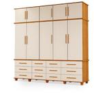 Guarda Roupa Berlim 5 Portas 12 Gavetas Freijo Off White - Luapa Moveis
