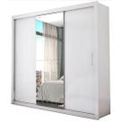 Guarda Roupa Berlim COM Espelho Casal 3 Portas 4 Gavetas Cor Branco