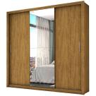 Guarda Roupa Berlim COM Espelho Casal 3 Portas 4 Gavetas Cor Cinamomo