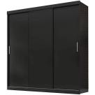 Guarda Roupa Berlim Sem Espelho Casal 3 Portas 4 Gavetas Cor Preto