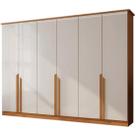 Guarda Roupa Bianca Casal 6 Portas 6 Gavetas Bianchi Cor Nature Off White