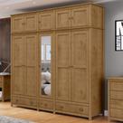 Guarda-Roupa Bipartido 10 Portas 3 Gavetas Topázio 100% Madeira Maciça