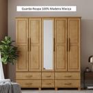 Guarda Roupa Bipartido 5 Portas e 6 Gavetas Linha Ouro Finestra Móveis Madeira Maciça Guarda Roupa Bipartido 5 Portas e 6 Gavetas Linha Ouro Finestra Móveis Madeira Maciça