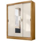 Guarda Roupa Bolívia 164cm 7 Portas Freijó Off White com Espelho Moval