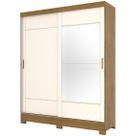 Guarda Roupa Briz B74 127 02 Portas Deslizantes Nature/OFF White - HENN - 4127 Guarda Roupa Briz B74 127 02 Portas Deslizantes Nature/OFF White - HENN - 4127