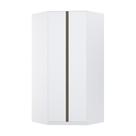 Guarda Roupa Canto 2 Portas 111,9cm Branco Com Branco Mat