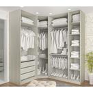 Guarda Roupa Canto, 3 Gavetas, 4 Cabideiro Legno Crema Guarda Roupa Canto, 3 Gavetas, 4 Cabideiro Legno Crema