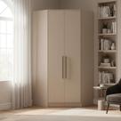 Guarda-Roupa Canto Closet com 2 Portas e 2 Gavetas MDF Requinte+ Marrom/Duna