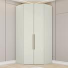 Guarda Roupa Canto Closet Modulado 2 Portas 3 Gavetas Branco/Areia HP