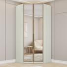 Guarda Roupa Canto Closet Modulado 2 Portas 3 Gavetas com Espelho Predileto