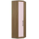 Guarda Roupa Canto Diagonal 70cm 1 Porta Paris Avelã Rosa Pf