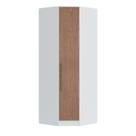 Guarda-Roupa Canto Oblíquo 1 Porta 100% MDF Requinte+ Branco/Line/Macadâmia