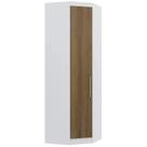 Guarda Roupa Canto Obliquo 70cm 1 Porta Taiga Branco/Avelã L01 - Mpozenato
