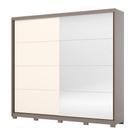 Guarda Roupa Casal 02 Portas Deslizantes com Espelho 03 Gavetas Dream D350 Avelã Off White - Henn Guarda Roupa Casal 02 Portas Deslizantes com Espelho 03 Gavetas Dream D350 Avelã Off White - Henn