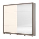 Guarda Roupa Casal 02 Portas Deslizantes com Espelho 03 Gavetas Dream D350 Avelã Off White - Henn Guarda Roupa Casal 02 Portas Deslizantes com Espelho 03 Gavetas Dream D350 Avelã Off White - Henn