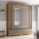 Guarda-Roupa Casal 02 Portas Deslizntes Flex com Espelho Spazio