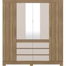 Guarda Roupa Casal 04 Portas Com Espelho 66510 Amendola Off White Demobile Guarda Roupa Casal 04 Portas Com Espelho 66510 Amendola Off White Demobile