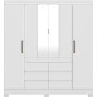 Guarda Roupa Casal 04 Portas Com Espelho 66510 Branco Demobile Guarda Roupa Casal 04 Portas Com Espelho 66510 Branco Demobile