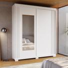 Guarda-roupa Casal 100% MDF 2 Portas Com Espelho 180cm Freesia Espresso Móveis