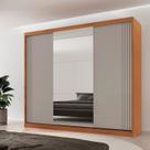 Guarda-roupa Casal 100% Mdf 3 Portas de Correr 2 Gavetas e Espelho Chile