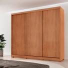 Guarda-roupa Casal 100% Mdf 3 Portas de Correr 4 Gavetas com 6 Prateleiras e com Pés Chile