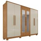 Guarda-Roupa Casal 100% MDF 6 Portas e 6 Gavetas Premium Com Espelho - Tudo de Móveis Guarda-Roupa Casal 100% MDF 6 Portas e 6 Gavetas Premium Com Espelho - Tudo de Móveis