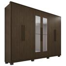 Guarda-Roupa Casal 100% MDF 6 Portas e 6 Gavetas Premium Com Espelho