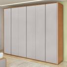 Guarda-Roupa Casal 100% MDF 6 Pts Easy Like Amendoa Clean/Off White