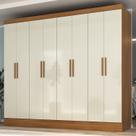 Guarda Roupa Casal 100% MDF 8 Portas 4 Gavetas Jatobá Yescasa