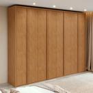 Guarda-Roupa Casal 100% MDF 8 Portas Easy Glow Amendoa Clean