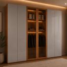 Guarda-roupa Casal 100% MDF c/Vidro 6 Portas e 6 Gavetas 273cm Multimóveis CR35540
