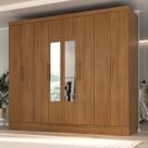 Guarda-roupa Casal 100% MDF com Espelho 8 Portas 4 Gavetas Jatobá Yescasa Guarda-roupa Casal 100% MDF com Espelho 8 Portas 4 Gavetas Jatobá Yescasa