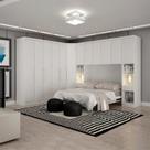 Guarda-roupa Casal 12 Portas 7 Peças Modulado Cairo