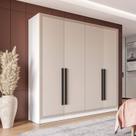 Guarda Roupa Casal 161,2cm com 4 Portas e 4 Gavetas 240833 Valência Politorno Móveis