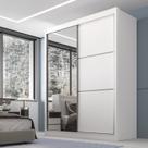 Guarda Roupa Casal 2 Portas 3 Gavetas com Espelho 100% Mdf Grécia