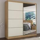 Guarda-roupa Casal 2 Portas 6 Gavetas 100% MDF com Espelho 222cm X 230cm Malaga