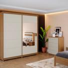 Guarda-roupa Casal 2 Portas com Espelho 4 Gavetas 100% Mdf Vilage
