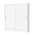 Guarda Roupa Casal 2 Portas Correr 2 Gavetas MDP Branco