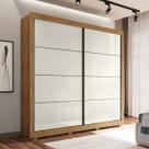 Guarda Roupa Casal 2 Portas Correr 4 Gavetas Copacabana Cedro Areia - Rud Rack