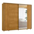Guarda-roupa Casal 2 Portas de Correr 100% Mdf com Espelho e Pés Dali